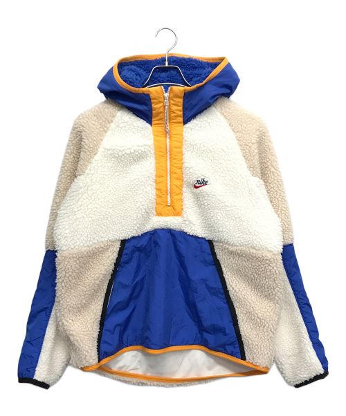 NIKE（ナイキ）NIKE (ナイキ) ハーフジップフーディ アイボリー サイズ:Lの古着・服飾アイテム