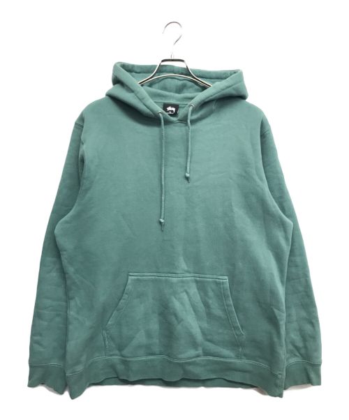 stussy（ステューシー）stussy (ステューシー) フードロゴパーカー グリーン サイズ:XLの古着・服飾アイテム