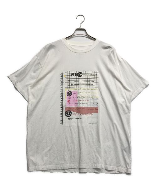 MM6（エムエムシックス）MM6 (エムエムシックス) プリントTシャツ ホワイト サイズ:XLの古着・服飾アイテム