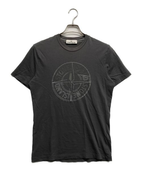 STONE ISLAND（ストーンアイランド）STONE ISLAND (ストーンアイランド) プリントTシャツ ブラック サイズ:Mの古着・服飾アイテム