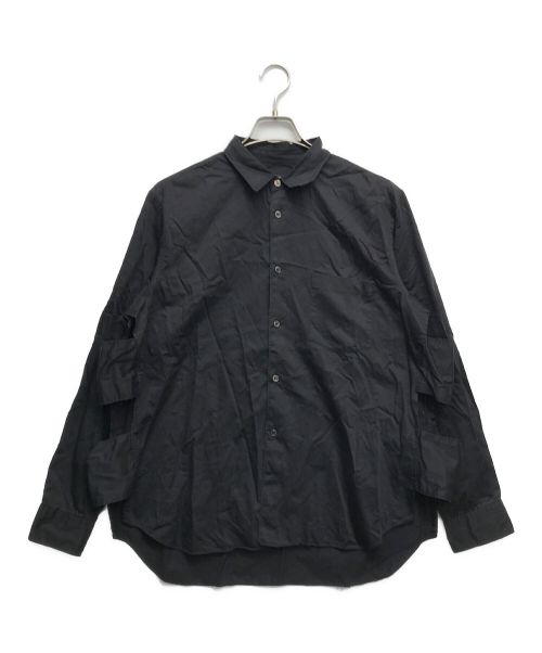 COMME des GARCONS HOMME PLUS（コムデギャルソンオムプリュス）COMME des GARCONS HOMME PLUS (コムデギャルソンオムプリュス) ロングスリーブシャツ ブラック サイズ:Mの古着・服飾アイテム