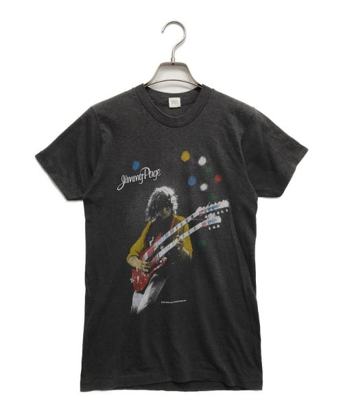 Jimmy Page（ジミー・ペイジ）Jimmy Page (ジミー・ペイジ) 80ｓヴィンテージTシャツ ブラック サイズ:Mの古着・服飾アイテム