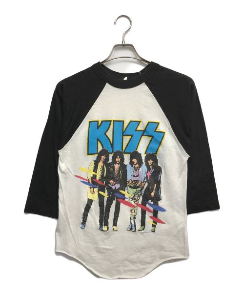 KISS（キッス）KISS (キス) 80ｓラグランカットソー ホワイト サイズ:Mの古着・服飾アイテム