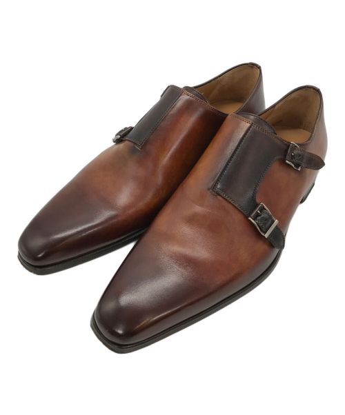 MAGNANNI（マグナーニ）MAGNANNI (マグナーニ) モンクストラップシューズ ブラウン サイズ:25.5の古着・服飾アイテム