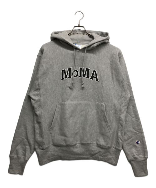 Champion（チャンピオン）Champion (チャンピオン) MoMA (モマ) リバースウィーブパーカー グレー サイズ:MEDIUMの古着・服飾アイテム