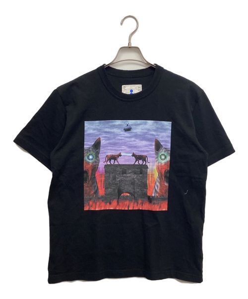 sacai（サカイ）sacai (サカイ) プリントTシャツ ブラック サイズ:2の古着・服飾アイテム