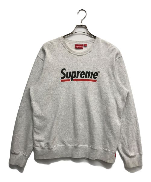 SUPREME（シュプリーム）Supreme (シュプリーム) Underline Crewneck グレー サイズ:Lの古着・服飾アイテム