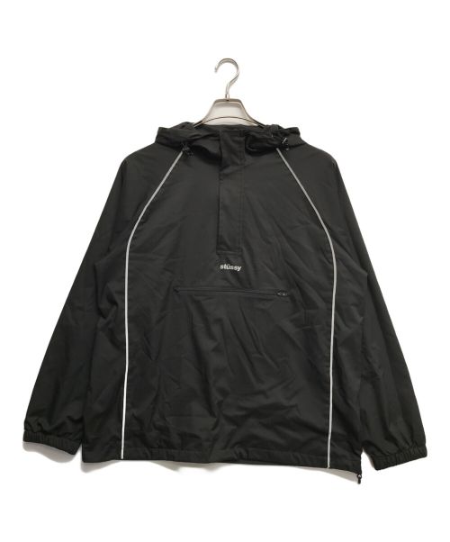 stussy（ステューシー）stussy (ステューシー) パイピングプルオーバー ブラック サイズ:Lの古着・服飾アイテム