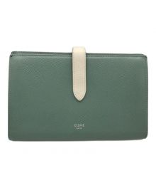 CELINE（セリーヌ）の古着「ミディアムストラップウォレット」｜グリーン