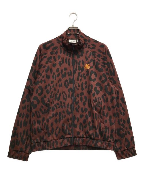 KENZO（ケンゾー）KENZO (ケンゾー) レオパード柄トラックジャケット ボルドー サイズ:XLの古着・服飾アイテム