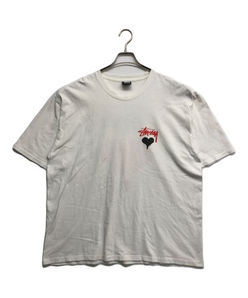 stussy（ステューシー）stussy (ステューシー) プリントTシャツ ホワイト サイズ:XLの古着・服飾アイテム