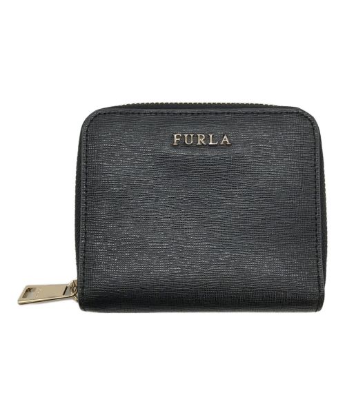 FURLA（フルラ）FURLA (フルラ) ラウンドジップ2つ折り財布 ブラックの古着・服飾アイテム