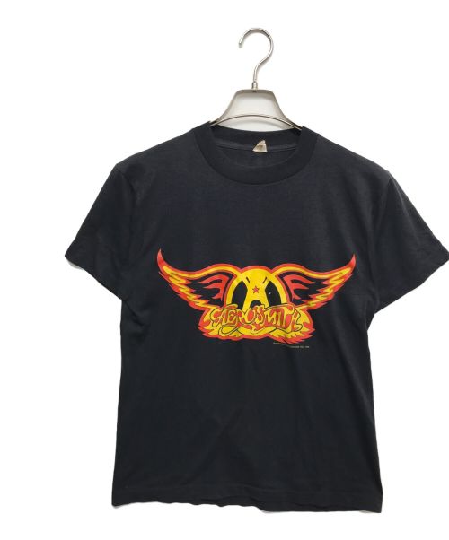 AEROSMITH（エアロスミス）Aerosmith (エアロスミス) 80ｓWALK THIS WAYプリントTシャツ ブラック サイズ:Mの古着・服飾アイテム