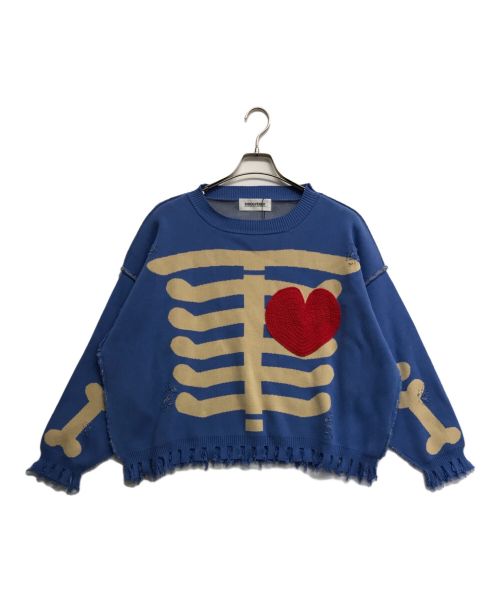 DISCOVERED（ディスカバード）DISCOVERED (ディスカバード) BONE KNIT ブルー サイズ:1の古着・服飾アイテム