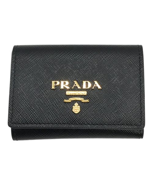 PRADA（プラダ）PRADA (プラダ) サフィアーノマルチカラー財布 ブラックの古着・服飾アイテム