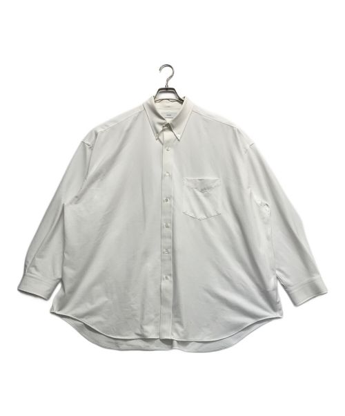 Graphpaper（グラフペーパー）Graphpaper (グラフペーパー) Oxford Pique Jersey L/S Oversized B.D Shirt ホワイト サイズ:Sの古着・服飾アイテム