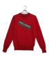 DOLCE & GABBANA（ドルチェ＆ガッバーナ）の古着「Slant Chest Logo Sweatshirt」｜レッド