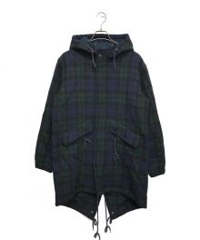 SUPREME×Harris Tweed（シュプリーム×ハリスツイード）の古着「Wool Fishtail Parka」｜ブルー×グリーン