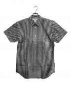 COMME des GARCONS SHIRTコムデギャルソンシャツ）の古着「半袖ギンガムチェックシャツ」｜ブラック×ホワイト
