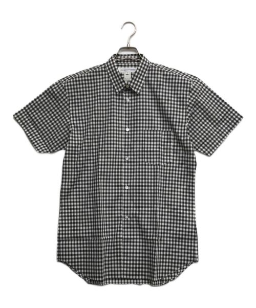 COMME des GARCONS SHIRT（コムデギャルソンシャツ）COMME des GARCONS SHIRT (コムデギャルソンシャツ) 半袖ギンガムチェックシャツ ブラック×ホワイト サイズ:Mの古着・服飾アイテム