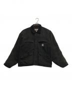 stussyステューシー）の古着「Washed Canvas Shop JACKET」｜ブラック