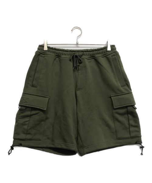 X-LARGE（エクストララージ）X-LARGE (エクストララージ) SWEAT CARGO SHORT PANTS カーキ サイズ:Mの古着・服飾アイテム