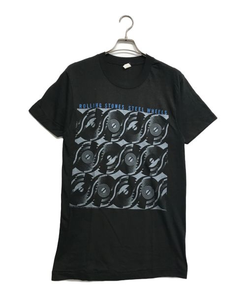 ROLLING STONES（ローリングストーンズ）ROLLING STONES (ローリングストーンズ) 80‘sヴィンテージバンドTシャツ ブラック サイズ:LARGE42-44の古着・服飾アイテム