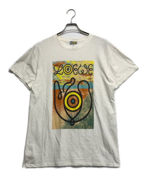 LOEWE（ロエベ）LOEWE (ロエベ) Landscape-print Slubbed Cotton-jersey T-shirt ホワイト サイズ:Sの古着・服飾アイテム