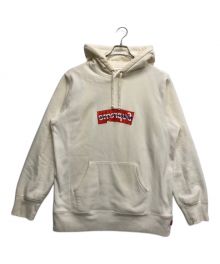 SUPREME×COMME des GARCONS SHIRT（シュプリーム×コムデギャルソンシャツ）の古着「ボックスロゴフーデットスウェットシャツ」｜アイボリー