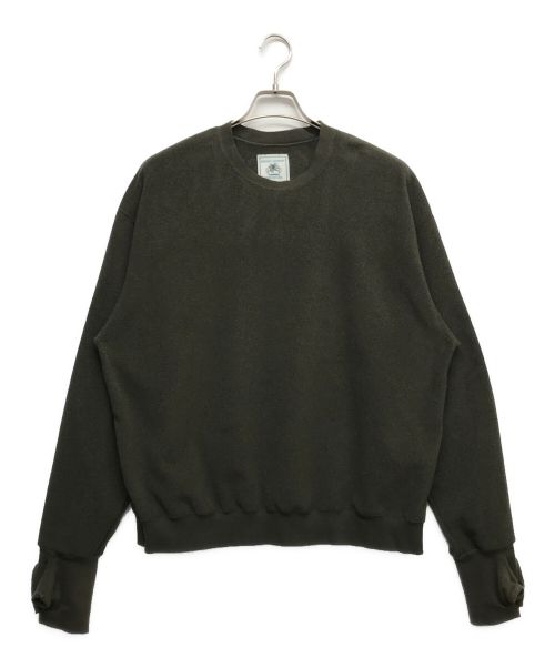 O.E.M（オーイーエム）O.E.M (オーイーエム) HAND WARMED CREW NECK FLEECE オリーブ サイズ:Lの古着・服飾アイテム