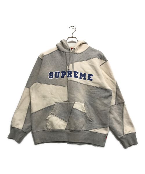 SUPREME（シュプリーム）Supreme (シュプリーム) Patchwork Hooded Sweatshirt グレー サイズ:Mの古着・服飾アイテム