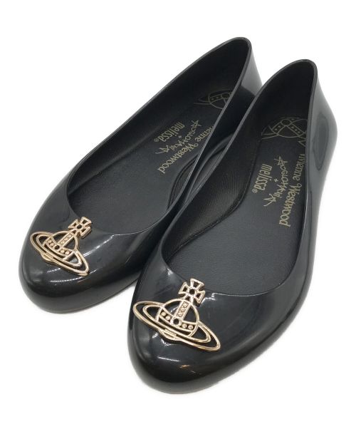 melissa（メリッサ）melissa (メリッサ) Vivienne Westwood (ヴィヴィアンウエストウッド) フラットシューズ ブラック サイズ:US6/EUR37の古着・服飾アイテム