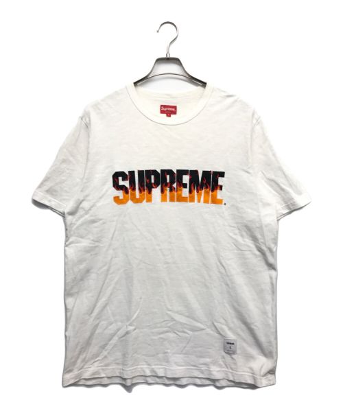 SUPREME（シュプリーム）Supreme (シュプリーム) Flame S/S Top ホワイト サイズ:Lの古着・服飾アイテム