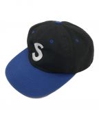 SUPREMEシュプリーム）の古着「2 Tone S Logo 6 Panel」｜ブラック×ブルー