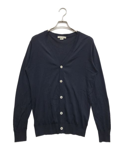 JOHN SMEDLEY（ジョンスメドレー）JOHN SMEDLEY (ジョンスメドレー) コットンVネックカーディガン ネイビー サイズ:Sの古着・服飾アイテム