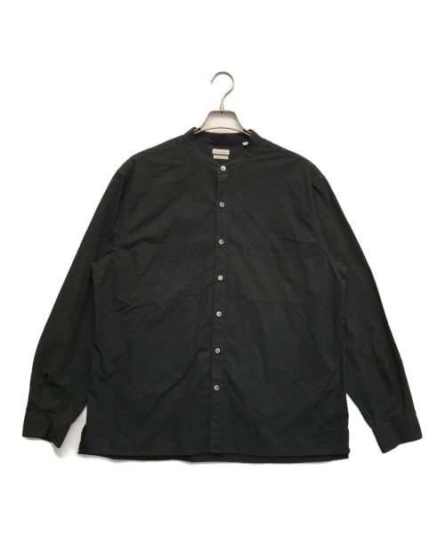 STEVEN ALAN（スティーブンアラン）STEVEN ALAN (スティーブンアラン) HI/CNT TWILL 2POCKET BAND COLLAR SHIRT-BOLD ブラック サイズ:XLの古着・服飾アイテム