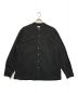 STEVEN ALAN（スティーブンアラン）の古着「HI/CNT TWILL 2POCKET BAND COLLAR SHIRT-BOLD」｜ブラック