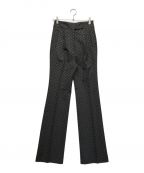 Mame Kurogouchiマメクロゴウチ）の古着「WOOL KOMON JACQUARD BOOT CUT PANTS」｜グレー