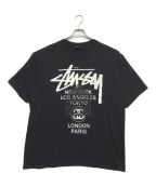 stussy×DOVER STREET MARKETステューシー×ドーバー ストリート マーケット）の古着「コラボワールドツアーTシャツ」｜ブラッ