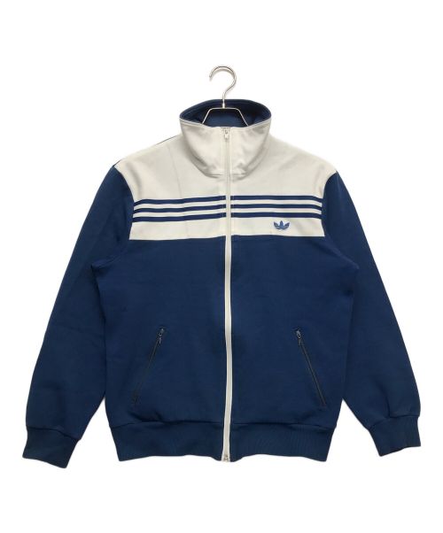 adidas（アディダス）adidas (アディダス) 70ｓヴィテージトラックジャケット ブルー×ホワイト サイズ:4の古着・服飾アイテム