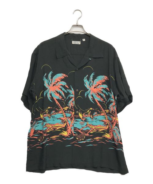 Sun Surf（サンサーフ）Sun Surf (サンサーフ) RAYON HAWAIIAN SHIRT “ISLAND PALM BREEZE” ブラック サイズ:XXLの古着・服飾アイテム