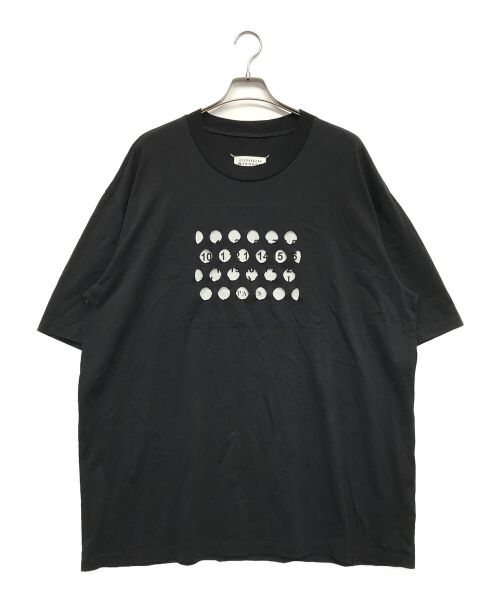 Maison Margiela（メゾンマルジェラ）Maison Margiela (メゾンマルジェラ) パンチホール オーバーサイズTシャツ ブラック サイズ:52の古着・服飾アイテム