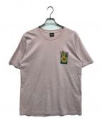 stussyステューシー）の古着「フラワープリントTシャツ」｜ピンク