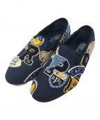 RALPH LAURENラルフローレン）の古着「Paxton Logo Patch Canvas Slipper」｜ネイビー