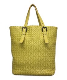 BOTTEGA VENETA（ボッテガベネタ）の古着「イントレチャートトートバッグ」｜イエロー