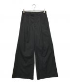 seytoセイト）の古着「Baggy flare tack pants」｜ブラック