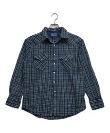 PENDLETON（ペンドルトン）の古着「ウールウエスタンシャツ」｜ブルー