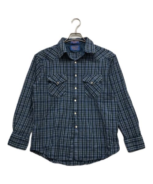 PENDLETON（ペンドルトン）PENDLETON (ペンドルトン) ウールウエスタンシャツ ブルー サイズ:Lの古着・服飾アイテム