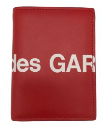 COMME des GARCONS（コムデギャルソン）の古着「Huge-Logo二つ折りカードケース」｜レッド