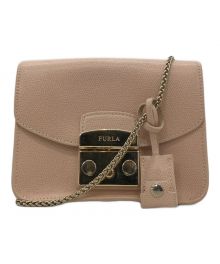 FURLA（フルラ）の古着「メトロポリス チェーンショルダー」｜ピンク